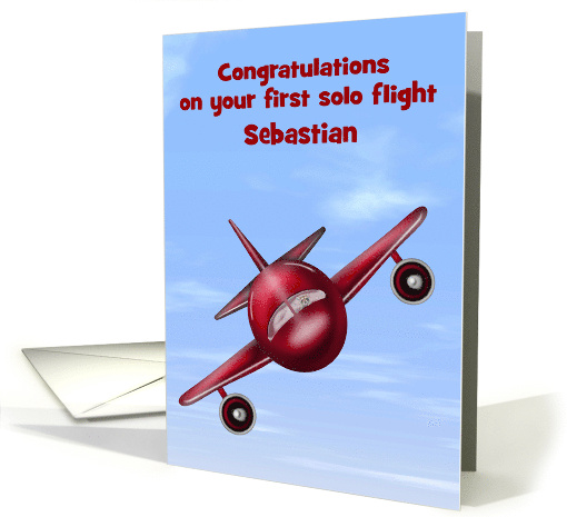 Congratulations on First Solo Airplane Flight Custom Name... (1556370)