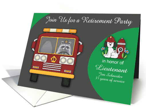 Invitation to retirement party as a Lieutenant... (1560762)