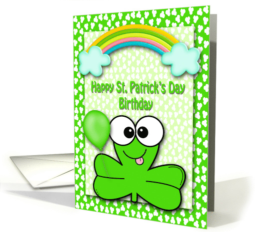 Birthday on St. Patrick's Day, A cute three-leaf clover... (1562018)