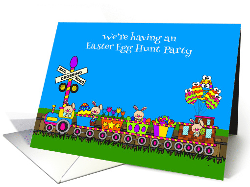 Invitation to Easter Egg Hunt Party General Bunny Train... (1564110)