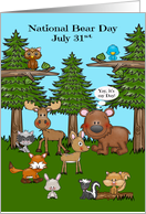 National Bear Day Observed on April 31st Wildlife in the Forest card