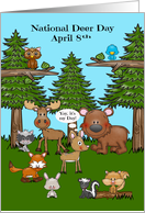 National Deer Day Observed on April 8th Wildlife in the Forest card