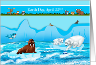 Earth Day Observed on April 22nd Card with Artic and Forest Theme card