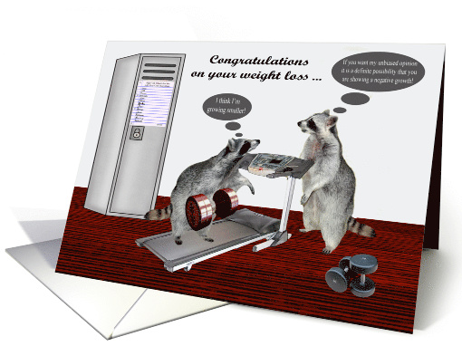 Congratulations on Weight Loss with an Oxymoron Fun Theme card