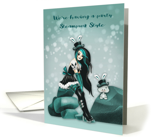 Invitation to Steampunk Party with a Girl and Bunny... (1574908)