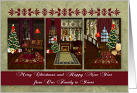 Christmas from Our Family to Yours with an Elegant Victorian Theme card