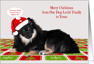 Christmas from Our Dog-Lovin’ Family to Yours with a Cute Pomeranian card