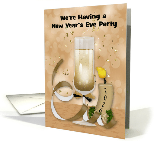Invitation to a 2026 New Year's Eve Party with a Glass of... (1592280)