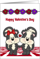 Valentine’s Day to Sweetheart with Adorable Skunks Holding Hands card