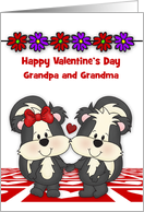 Valentine’s Day Custom Relationship with Adorable Skunks Holding Hands card