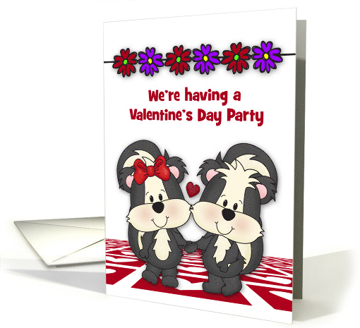 Invitation to Valentine's Day Party with Adorable Skunks... (1592294)