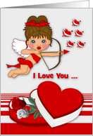 Valentine’s Day Sweetheart Love and Romance with a Cupid card