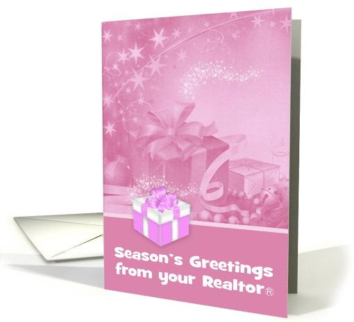 Season's Greetings from Your Realtor with a Display of Presents card