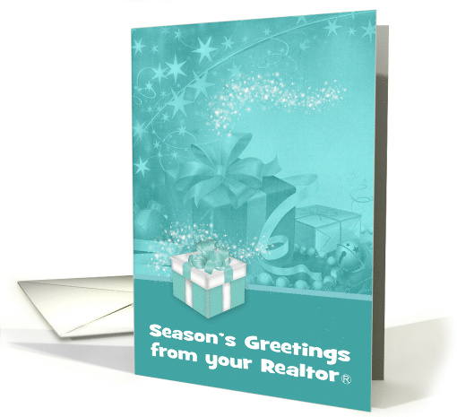 Season's Greetings from Your Realtor with a Display of Presents card