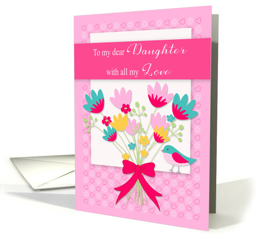 Mother's Day to My Daughter with a Bouquet of Colorful Flowers card