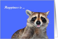 Toilet Paper Shortage Humor during COVID-19 with a Happy Raccoon card