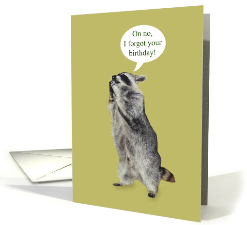 Belated Birthday with an Upset Raccoon Holding his Hands... (1614198)