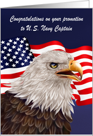 Congratulations on Promotion to U S Navy Captain with Bald Eagle card