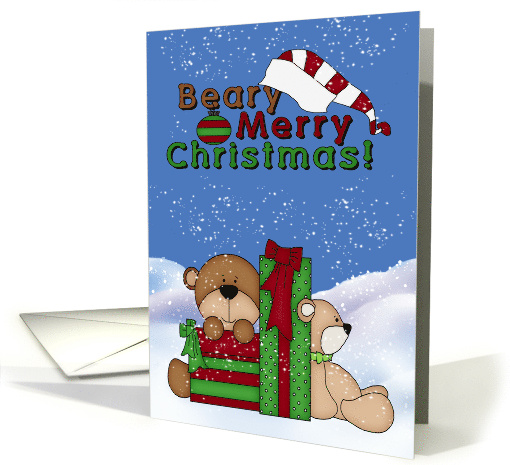 Christmas with Cute Bears with Festive Presents sitting... (1655986)