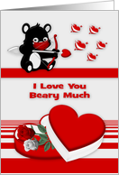 Valentine’s Day during Covid 19 Cupid Bear Holding a Bow and Arrow card