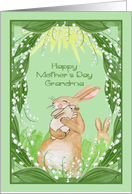 Mother’s Day to Grandma with a Bunny Holding Her Cute Baby card