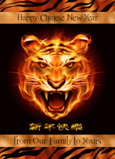 Chinese New Year from Our Family to Yours The Year of the Tiger