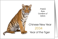 Chinese New Year 2034 Year of the Tiger with a Tiger card