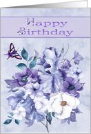 Birthday with Featuring The Color of the Year in Flowers and Butterfly card