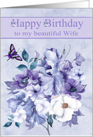 Birthday to Wife Featuring the Color of the Year in Beautiful Flowers card