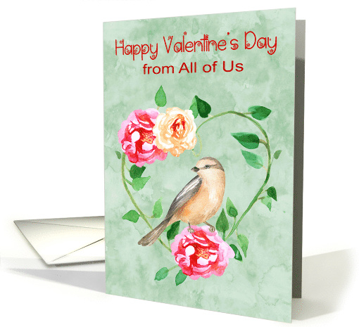Valentine's Day from All of Us with a Flower Wreath and a... (1752748)