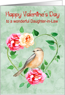 Valentine’s Day to Daughter in Law with a Beautiful Flower Wreath card
