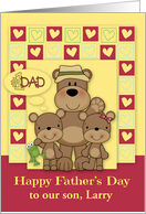 Father’s Day Custom Name and Relationship with a Papa Bear card