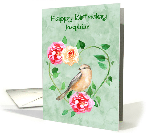Birthday Custom Name with a Beautiful Heart Wreath and a... (1758112)