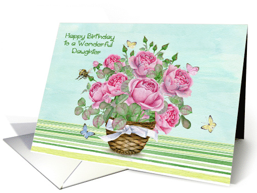 Birthday to Daughter with a Beautiful Bouquet of Summer Flowers card