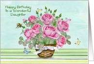 Birthday to Daughter with a Beautiful Bouquet of Summer Flowers card