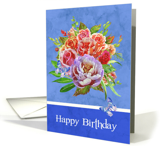 Birthday with a Beautiful Bouquet of Flowers and a... (1760894)