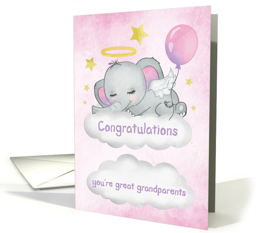 Congratulations on Becoming a Great Grandparents to Granddaughter card