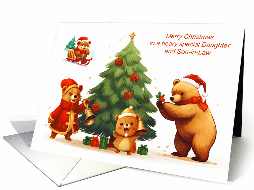 Christmas to Daughter and Son in Law with Adorable Bears... (1780888)