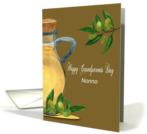 Grandparents Day to Nonno with Olive Oil and Olive Branches card