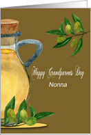 Grandparents Day to Nonna with Olive Oil and Olive Branches card