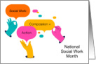 National Social Work Month with Helping Hand Bubbles card