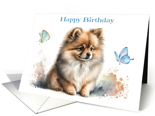 Birthday for a Pomeranian or Dog Lover with a Beautiful Pom card