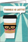 Thank You - Latte - Nerdy Coffee - card