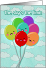 Kawaii Balloons - Sky - Encouragement - Dreams card
