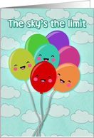 Kawaii Balloons - Sky - Encouragement - Dreams card