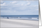 Card for any occasion - Family walking on beach - Color Photograph card