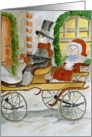 Snowmen in a carriage card