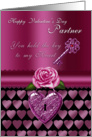 Partner Valentine’s Day With Key To My Heart Design card