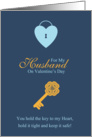 Husband Valentine With Key And Heart card