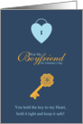 Boyfriend Stylish Valentine With Key And Heart Design card